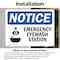Signmission Emergency Eyewash Station Sign With Symbol, 18 in W x Rectangle, Vinyl Decal OS-2PACK-NS-D-1218-L-11832 - alternate 3